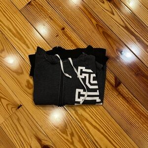 PINK Victoria's Secret Black and Grey Hoodie